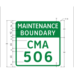 Maintenance Boundary sign (ID-121)