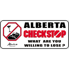 Alberta Checkstop sign (ID-229A)