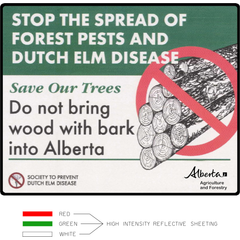 Stop Spread Of Forest Pests And Dutch Elm Disease sign (ID-230A)