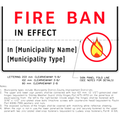 Fire Ban sign (ID-235-FIRE-BAN)