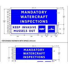 Watercraft Inspections sign (ID-236)