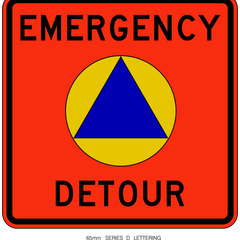 Emergency Detour sign (ID-301)