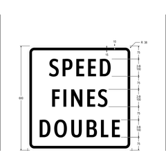 Speed Fines Double sign (ID-503)