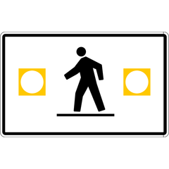 Pedestrian Crossing (2 Lights) sign (RA-102A)