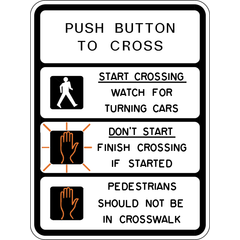 Pedestrian Crossing Instructions sign (RA-104)