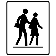 Left Side School Crosswalk sign (RA-3-L)