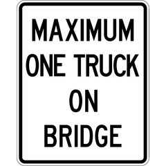 Maximum One Truck On Bridge sign (RB-211)