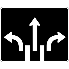 Side-Mounted Multiple Lane Designation sign (RB-49)