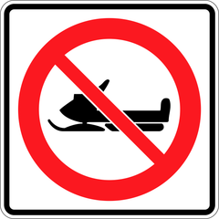 Snowmobile Prohibited sign (RB-65)