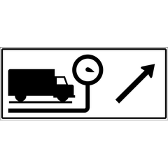 Truck Inspection Station Next Exit sign (RB-77)