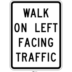 Walk On Left Facing Traffic sign (RC-1)