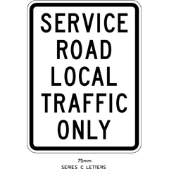 Service Road Local Traffic Only sign (RC-105)