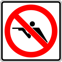 No Shooting sign (RC-109)
