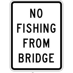 No Fishing From Bridge sign (RC-2)
