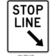 Stop Line ( On Left Side Of Road) sign (RC-4-L)