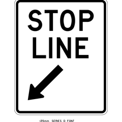 Stop Line ( On Right Side Of Road) sign (RC-4-R)