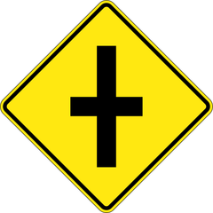 Concealed Road (Crossroad) sign (WA-11)