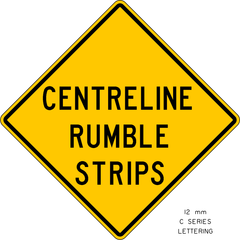 Centre Line Rumble Strips sign (WA-116)