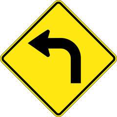 Single Left Turn sign (WA-2-L)