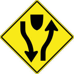 Divided Highway Begins sign (WA-31)
