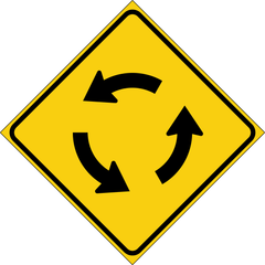 Roundabout Ahead sign (WA-39)