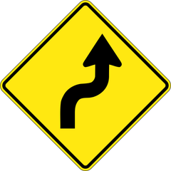 Right Reverse Turn sign (WA-4-R)