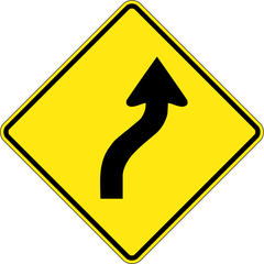 Right Reverse Curve sign (WA-5-R)