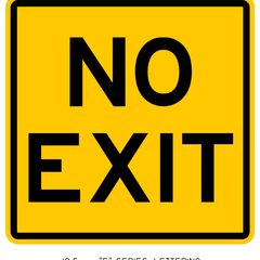 No Exit sign (WA-8B)