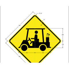 Golf Carts On Road sign (WC-119)