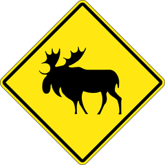 Moose Crossing sign (WC-14)