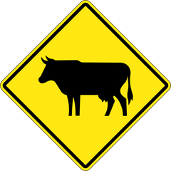 Cattle Crossing sign (WC-15)
