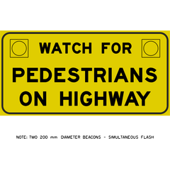 Watch For Pedestrians On Highway sign (WC-2A)