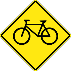 Bicycle Crossing Ahead sign (WC-7)