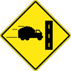 Truck Entrance From Left sign (WC-8-L)
