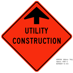 Utility Construction sign (WD-101C)