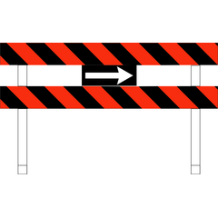 Barricade (Right) sign (WD-116-1R)