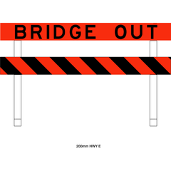 Bridge Out Barricade sign (WD-116-3)