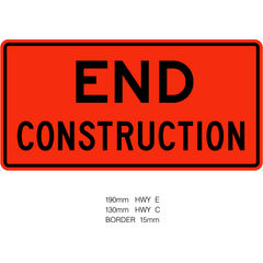 End Construction sign (WD-154)