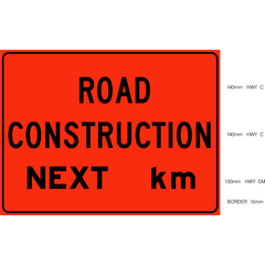 Road Construction Next __ Km sign (WD-192)