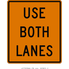 Use Both Lanes sign (WD-197)