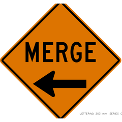 Merge Left sign (WD-199-L)